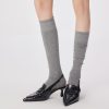 Women's autumn and winter solid color college style thickened cotton warm calf socks