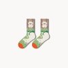 Women's autumn and winter animal oil painting cotton fashionable socks (pack of 5 pairs)