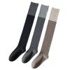 Women's Spring and Autumn Fashion Two-tone Cotton Dark Over-the-Knee Socks