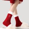 Women's Double Color Fashion Christmas Stockings