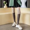 Women's Spring and Autumn Fashion Two-tone Cotton Dark Over-the-Knee Socks