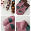 Women's Fall Polka Dot Pattern Trendy Cotton Middle Socks