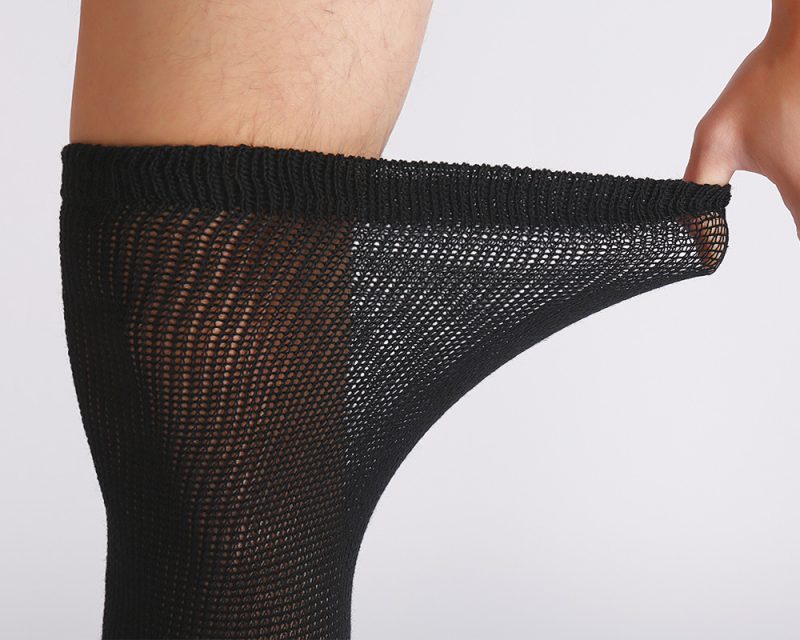 Men's Long Thigh Loose Bamboo Fiber Diabetic Foot Care Socks - Image 8