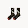 Women's autumn and winter animal oil painting cotton fashionable socks (pack of 5 pairs)