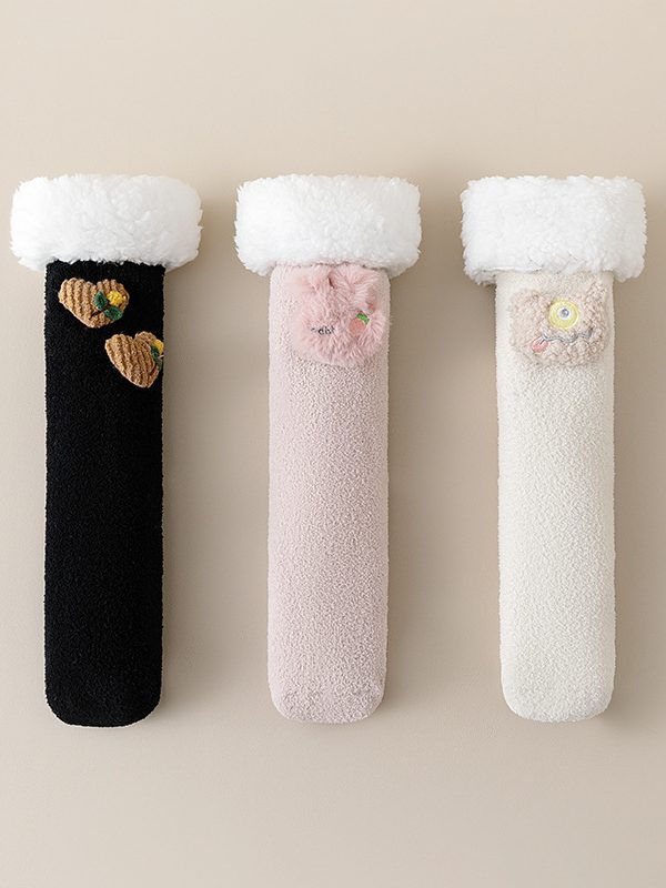 Women's Winter Home Fashion Plush Socks (3 Pairs)