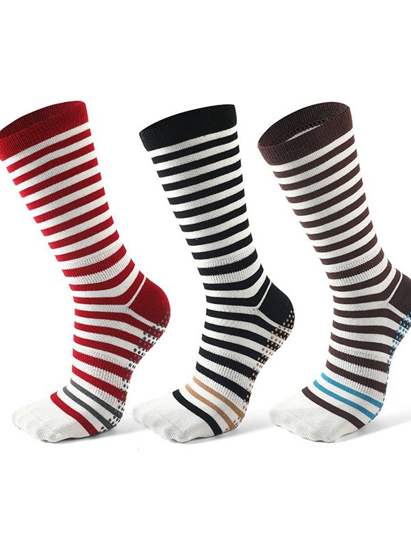Women's Striped Non-Slip Indoor Sports Socks