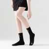 Women's Spring and Autumn Black Cotton Fashion Socks (3 Pairs)
