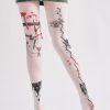 COSPLAY style dark anime print pantyhose