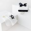 Women's Spring and Autumn Pure Bow Princess Socks (5 Pairs)