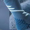 Men's autumn and winter breathable plush bottom professional running socks