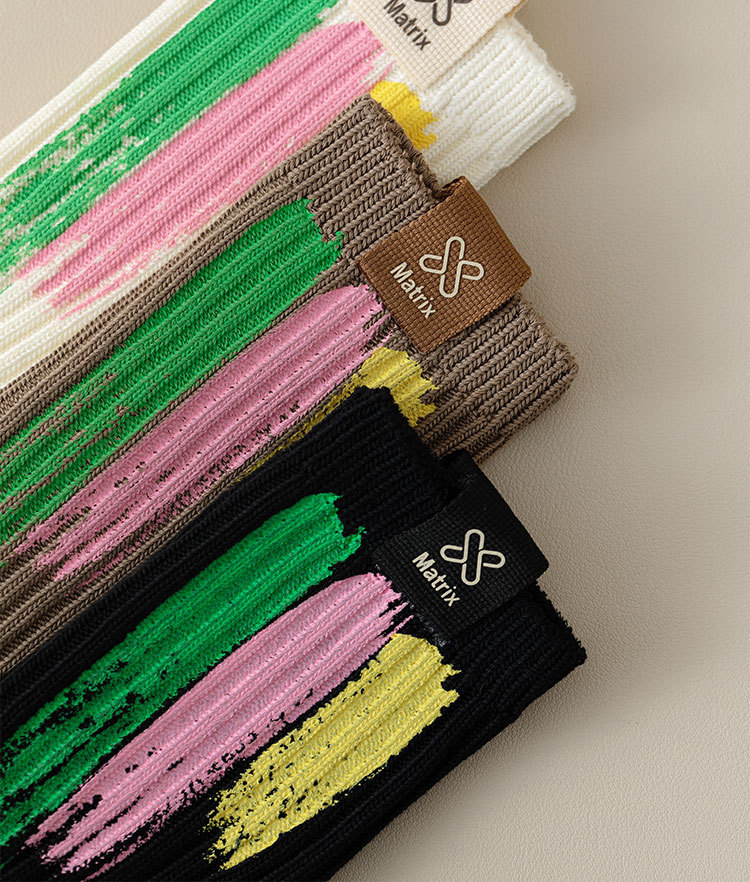 Women's Spring and Autumn Palette Graffiti Fashion Socks (3 Pairs)