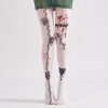 COSPLAY style dark anime print pantyhose
