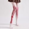 COSPLAY style weird strappy print pantyhose