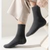 Men's autumn and winter plus velvet solid color warm cotton socks