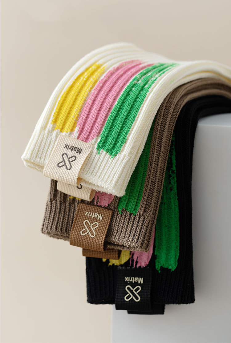 Women's Spring and Autumn Palette Graffiti Fashion Socks (3 Pairs)