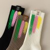 Women's Spring and Autumn Palette Graffiti Fashion Socks (3 Pairs)