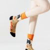 Women's Spring and Autumn French Oil Painting Style Retro Fashion Socks (5 Pairs)