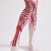 COSPLAY style weird strappy print pantyhose