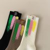 Women's Spring and Autumn Palette Graffiti Fashion Socks (3 Pairs)