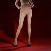 Women's bare legs slim shiny pantyhose