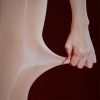 Women's bare legs slim shiny pantyhose