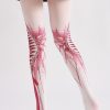 COSPLAY style weird strappy print pantyhose