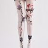 COSPLAY style dark anime print pantyhose