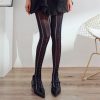 Women's European style palace beautiful vertical striped pantyhose