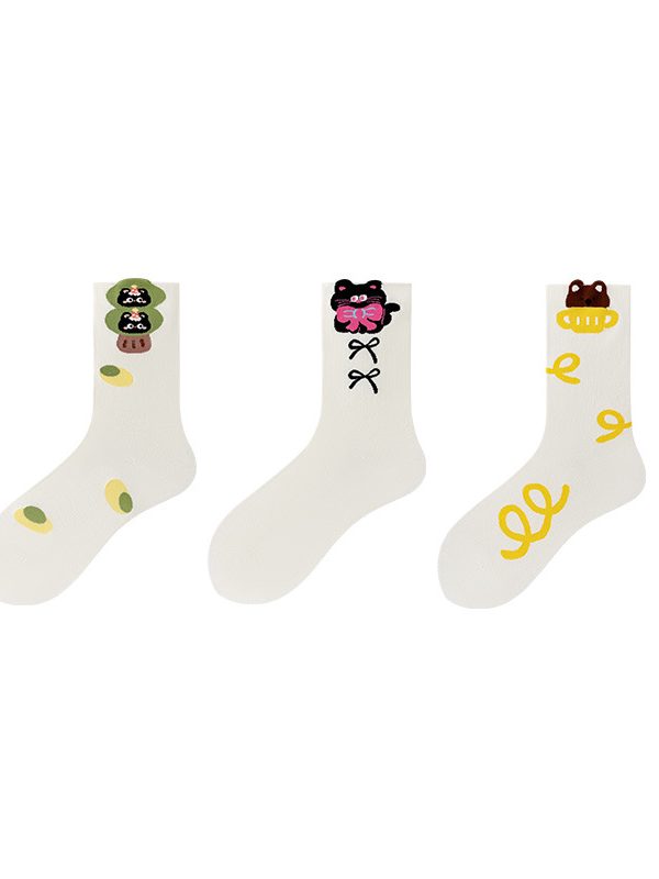 Women's Spring Party Fashion Socks (3 Pairs)