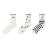 Women's Spring and Autumn Happy Puppy Pattern Lace Princess Socks (3 Pairs)