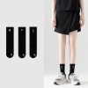 Women's Spring and Autumn Black Cotton Fashion Socks (3 Pairs)