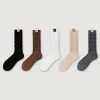 Women's autumn and winter multi-color anti-shedding loose socks (5 pairs)