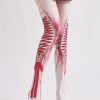 COSPLAY style weird strappy print pantyhose