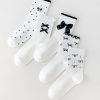 Women's Spring and Autumn Pure Bow Princess Socks (5 Pairs)