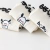 Women's Spring and Autumn Happy Puppy Pattern Lace Princess Socks (3 Pairs)