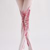 COSPLAY style weird strappy print pantyhose