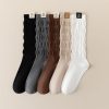 Women's autumn and winter multi-color anti-shedding loose socks (5 pairs)