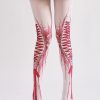 COSPLAY style weird strappy print pantyhose