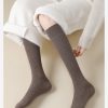 Women's Winter Solid Color Thick Warm Wool Knee Socks