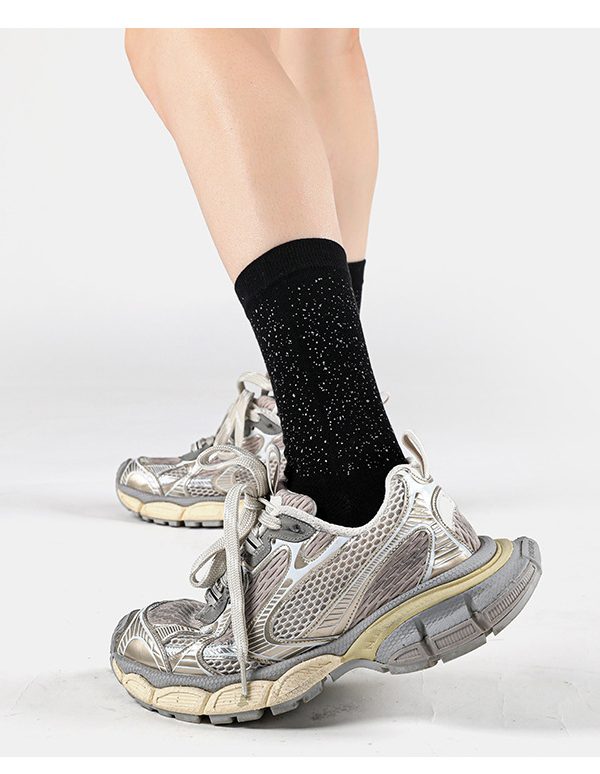 Women's Split Toe Breathable Reflective Night Running Cotton Sports Socks