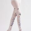 Poker style strappy printed pantyhose
