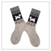 Women's Retro Furry Puppy Pattern Autumn and Winter Wool Warm Plush Socks