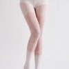 Palace-style diamond-encrusted lace graphic print tights