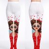 Modern Sunglasses Girl Print Stockings