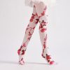 Two-dimensional diamond pattern bow line loli style printed pantyhose