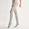 British style checkered print pantyhose