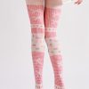 COSPLAY pink bow loli style printed pantyhose