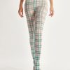 British style checkered print pantyhose