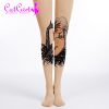 Fashionable face-covering girl print stockings