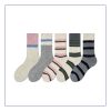 Women's autumn and winter colored sand striped warm cashmere socks